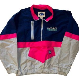 Vintage Starbus Blackmoor Golf Windbreaker Quarter Zip Colorblock Oversized